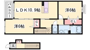 エスポワール山の街Ⅰの物件間取画像